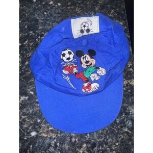 Mickey Mouse Soccer Mickey Kids Vintage‎ Disney Strapback Cap Hat View Pics
